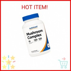 Nutricost Mushroom Complex Supplement, 120 Capsules – 10 Mushroom Blend (with Re