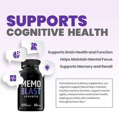 (5 Pack) Memo Blast Supplement Capsules – MemoBlast Natural Blend Memory Focus