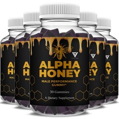 (5 Pack) Alpha Honey Performance Gummies, AlphaHoney Supplement (150 Gummies)