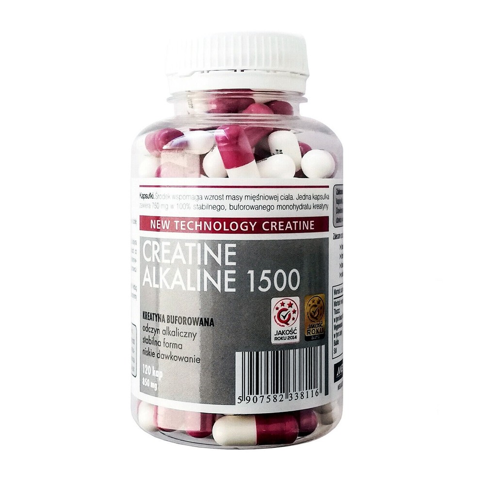 CREATINE ALKALINE – 120-240 Caps -Buffered Monohydrate Purest Form Muscle Growth
