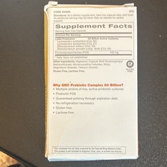 GNC Probiotic Complex 50 Billion CFUs Digestive & Immune Support 30Veg Cps 12/26