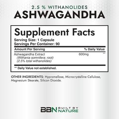 Ashwagandha Supplements Extra Strength Ashwagandha Capsules with 600mg, 90 ct