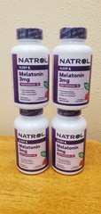 4 PACK!!! Natrol Melatonin Fast Dissolve Strawberry 3 mg, 150 Tablets EXP 01/26