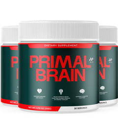 (3 Pack) Primal Brain Powder Advanced Brain Supplement PrimalBrain 90 Servings