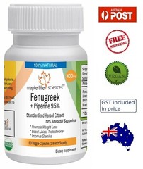 Fenugreek and Piperine Extract Capsules (50% Steroidal Saponins) – AU Stock