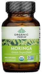 Organic India Moringa Herbal Supplement 60 Vcaps Green Superfood 1 Pack