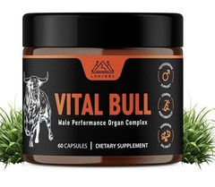 Lonvera Vital Bull Male Performance Beef Organ Grass Fed For Men 60 Capsules