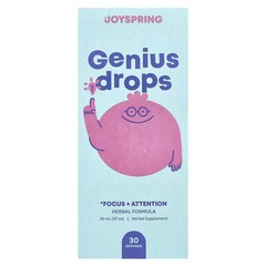 Genius Drops, Focus + Attention, , 1 fl oz (30 ml)