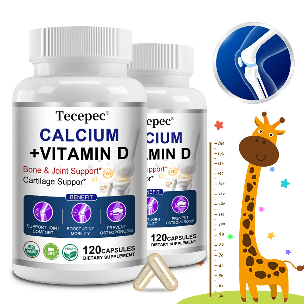 Calcium with Vitamin D3, Bone & Joint, Cartilage Support 30 to 120 Capsules