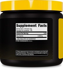 PrimaForce Beta Alanine Powder, Unflavored, 200 Grams