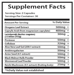 black walnut hull – CANDIDA CLEANSE – caprylic acid – anise seed – 1 Bottle