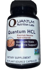 Quantum HCL Digestive Support 90 Plant Source Capsules Bottle Exp 2029 New