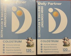 Daily Partner High Content Colostrum Powder X2, 60 Servings Each, 09/2026