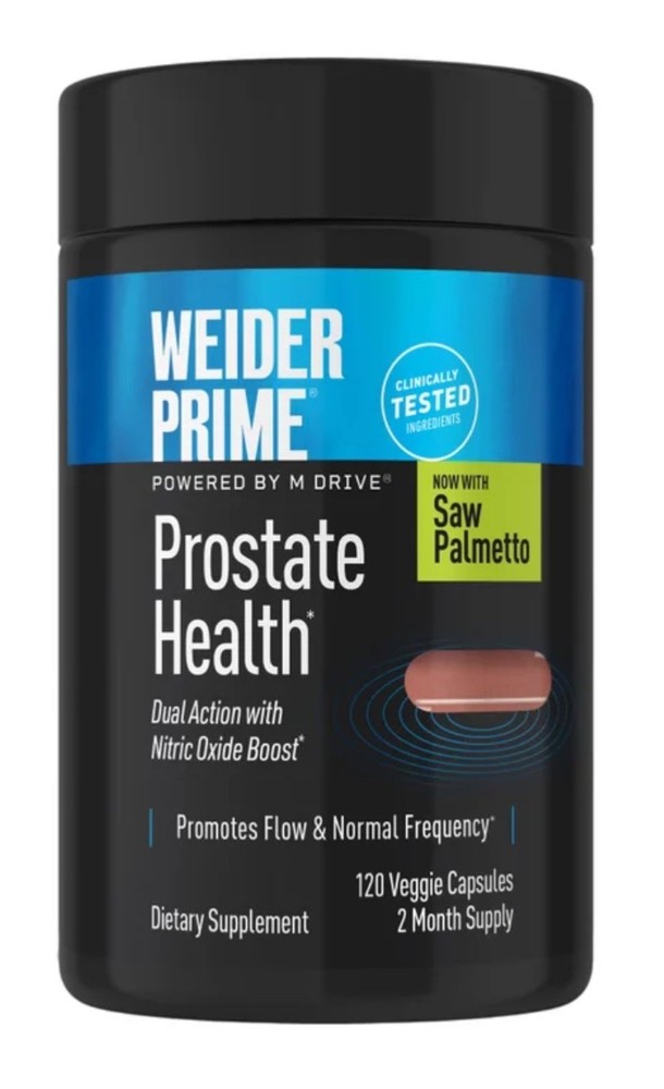 Weider Prime Prostate Health 120 Capsules Supplement w/ Saw Palmetto Exp 11/2027