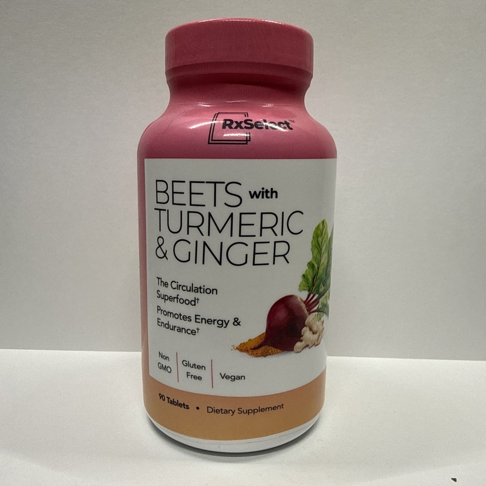 RxSelect Beets with Turmeric & Ginger The Circulation Superfood. 90 Tablets New