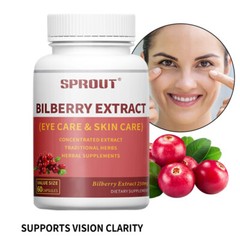 Bilberry Extract Capsules 250mg | 60 Count | Supports Eye Health