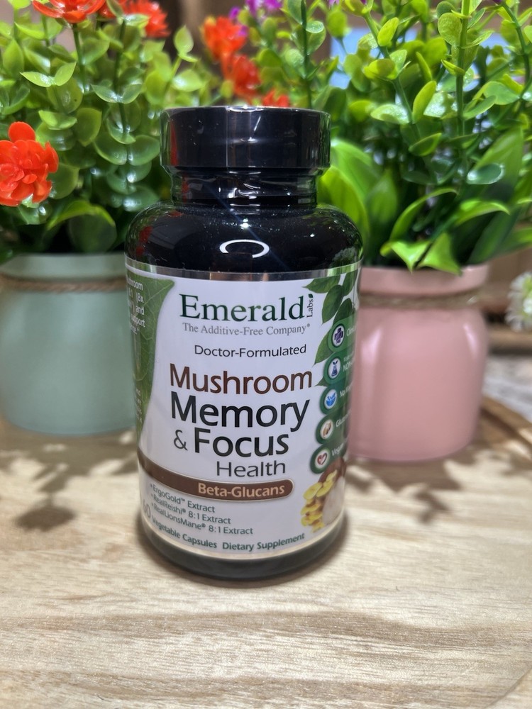 Emerald Labs Mushroom Memory & Focus Capsules 60 Ct Reishi Lion’s Mane