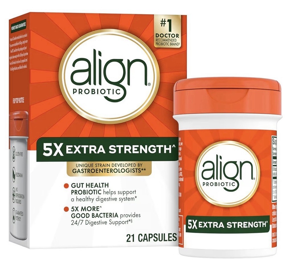 Align Probiotic 5x Extra Strength Probiotics Gut Health for Women and Men 21caps