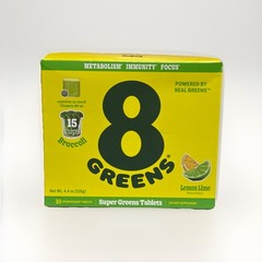 8Greens Daily Greens Effervescent Tablets – Lemon Lime- 30 Tablets Exp 08/2026