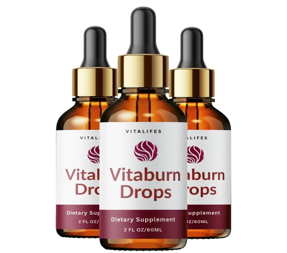 (3 Pack) Vitaburn Drops Advanced Formula Supplement for Fitness Support (30Serv)