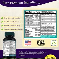 Vitamins for Memory | Best Supplement Capsule Pill Men Women FREE SHIP