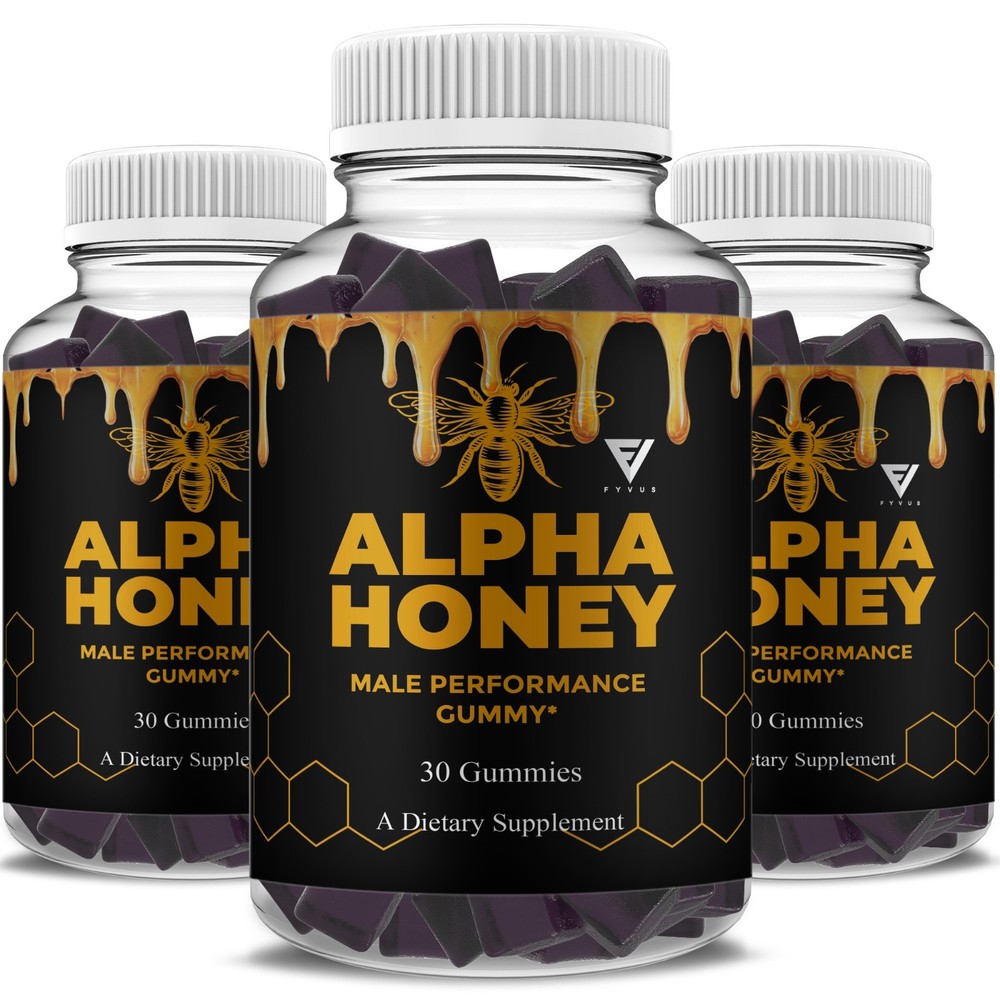 (3 Pack) Alpha Honey Performance Gummies, AlphaHoney Supplement (90 Gummies)