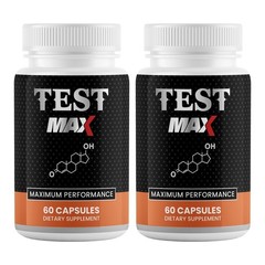(2 Pack) Test MAX Capsules for Male Max Strength Supplement ED & Stamina 60ct
