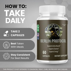 Berlin Protocol Advanced Wellness Supplement Capsules Daily 2 Pack 120Ct