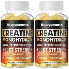 Happyummmm Creatine Monohydrate Gummies 5000MG Pineapple 2pk