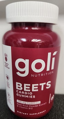 Goli Nutrition Beets Cardio Gummies 100mg CoQ10 +Vitamin B12 Heart Health