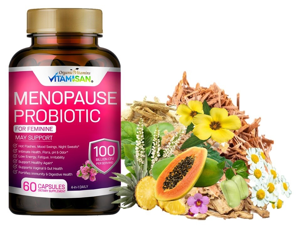 1 bottle 60 capsules menopause probiotics organic vitamin Vitamisan ( Brand )