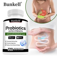30 BillionCFU Probiotic Caps with 7 Strains&Prebiotics,Gut Digestive,120 VegCaps