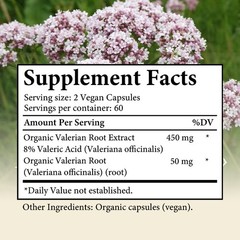 Valeria Root Extract 8% Valeric Acid Heart Health,Muscle Relaxation 30/60/120CT