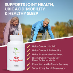 Tart Cherry Extract by GoutandYou.com -3000 mg – Gluten Free- Vegan