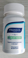 Vitamin D3 2,000 IU Relief Factor 30 SOFTGELS Supports Normal Blood Levels*