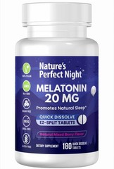 | Melatonin 20mg | 180 Quick Dissolve | Natural Mixed Flavor |High Potency | …