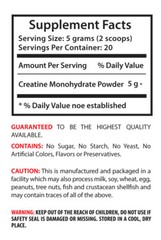 boost brain function – Creatine Powder 100g – pre workout energy 1 Bottle