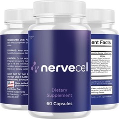 Nervecell Nerve Support Supplement Capsules Neuropathy Natural 2 Pack 120Ct