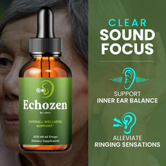 Echozen For Ear Ringing Echo Zen Liquid Drops Ecozen Tinnitus Supplement (2 oz)
