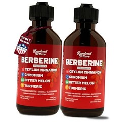 Berberine Drops with Ceylon Cinnamon Supplement, Berberine 2 Fl Oz (Pack of 2)