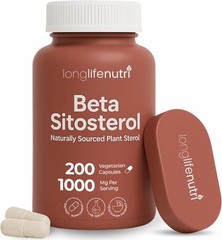 LongLifeNutri Beta Sitosterol 1000mg ~ Phytosterols Supplement ~ 200 Veggie Caps
