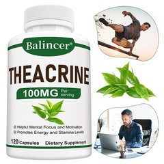 Theacrine Supplement Improve Brain Lower Blood Lipids Cholesterol 120 Capsules