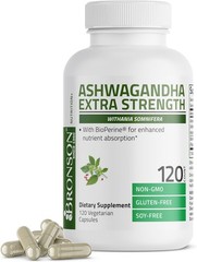 Bronson Ashwagandha Extra Strength Stress & Mood 120 Count (Pack of 1)