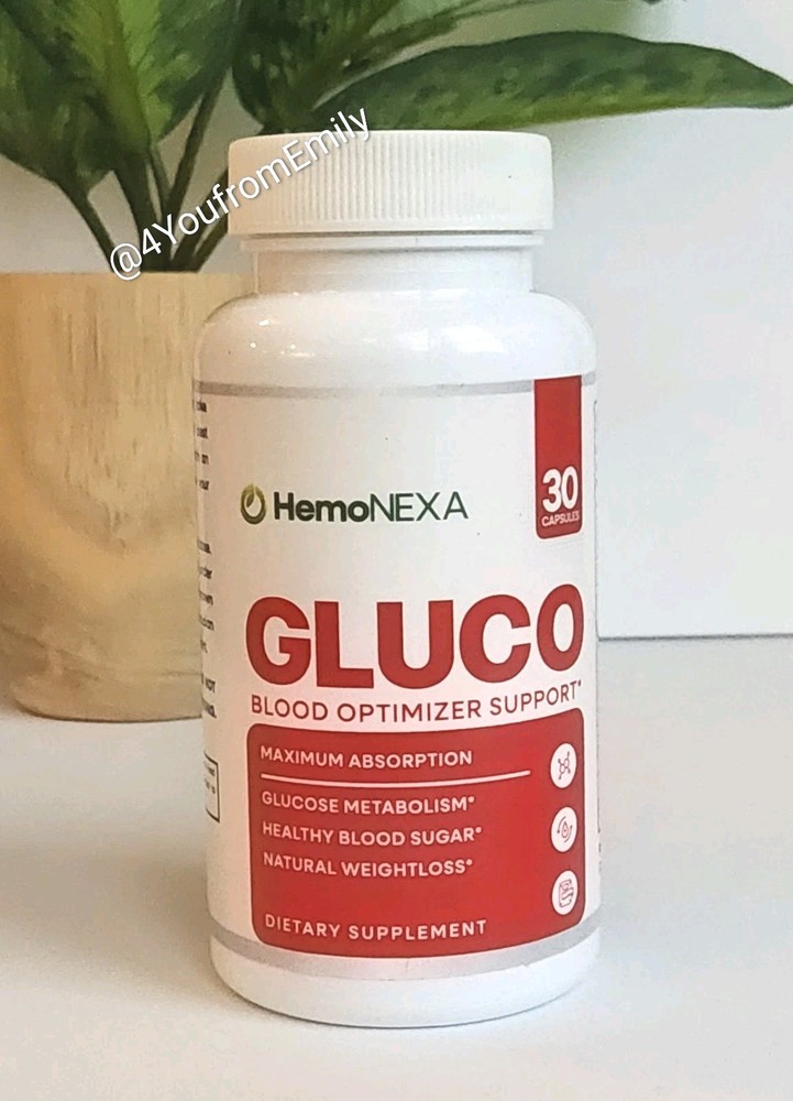 HemoNEXA GLUCO Blood Optimizer Support 30 Capsules Dietary Supplement Exp: 08/27