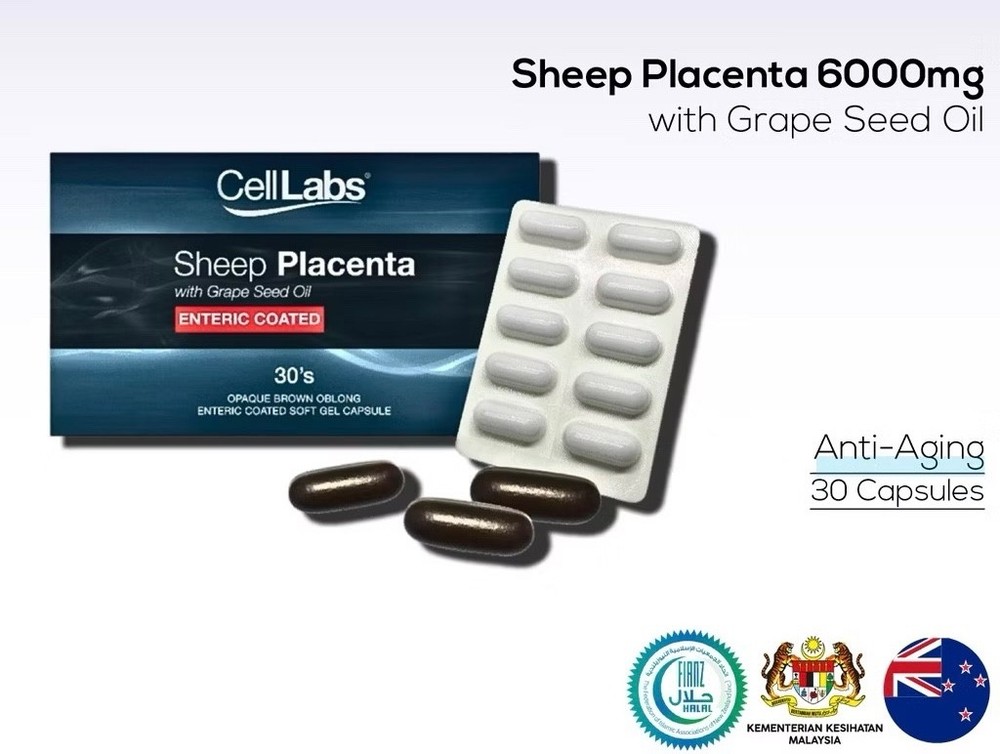 [2 BOX] CellLabs Sheep Placenta Grape Seed Oil 15000mg x 30&rsquo;s