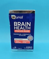 Qunol Brain Health Focus Plus Tablets Energy Supplement Count 60 Exp 02/27
