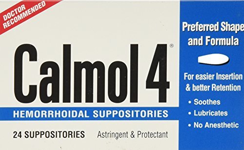 4 Pack Calmol 4 Hemorrhoidal Suppositories 24 Each