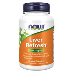 NOW Liver Refresh – 90 Veg Caps, with Milk Thistle Extract and Herb-Enzyme blend