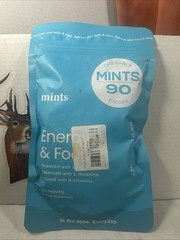 Mints Energy & Focus Caffeine 90 Pieces Dietary Supplement • Peppermint • 2/2027