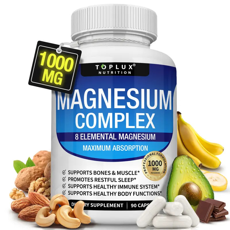 Magnesium Complex with 8 Essential Types – Edible Supplement for Fitness & Healt